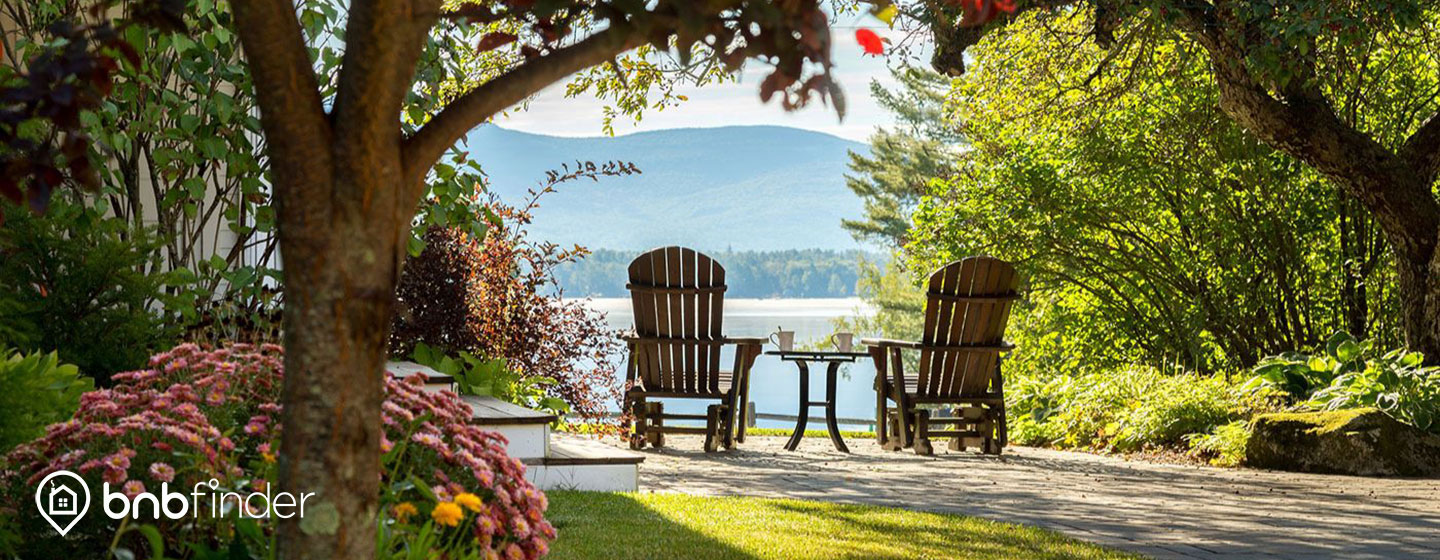 Summer on the lake with two chairs bnb Giveaway