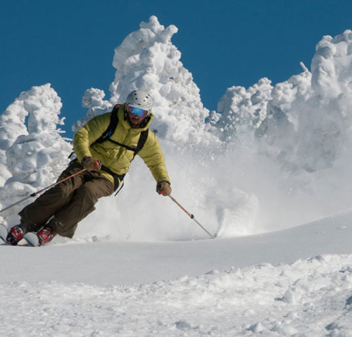 Skier at Jay Peak Skiing in Northern Vermont