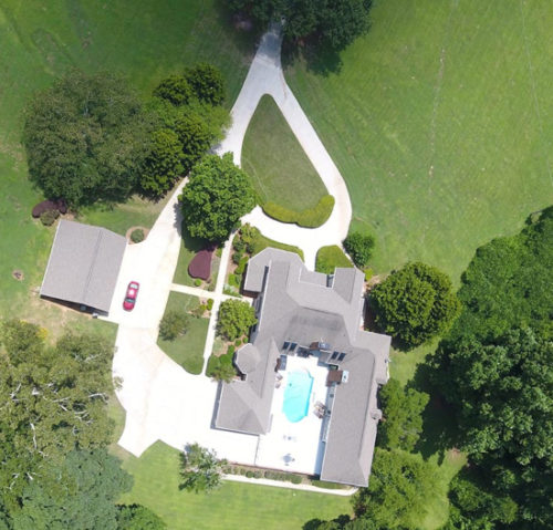 Pleasanton Courtyard Aerial View