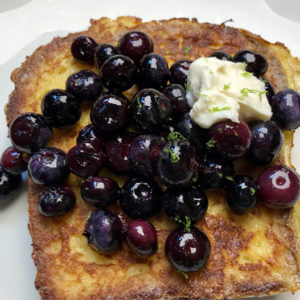 Blueberries on a Brioche French Toast