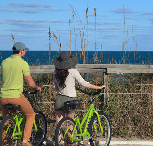 Biking on the pier at Port d'Hiver Bed and Breakfast Melbourne Beach, Florida