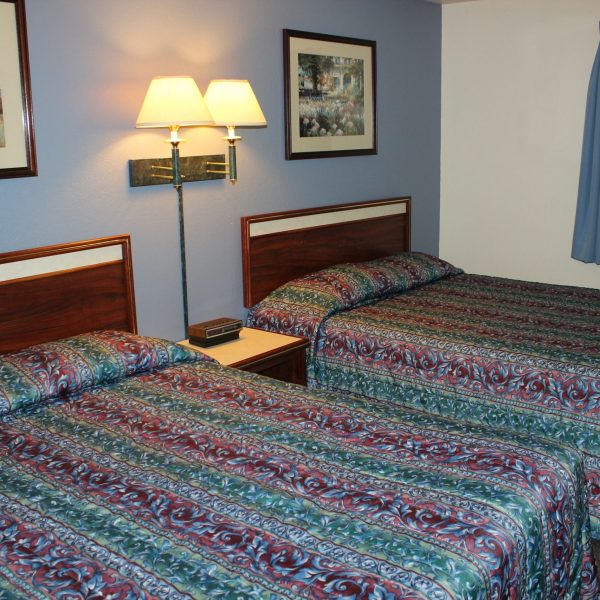 Motel Room with Two Queen Size beds