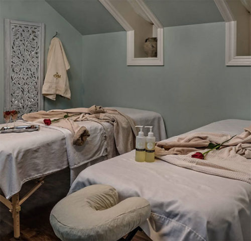Couples massage beds at Cameo Heights, a wine country B&B in the Walla Walla Valley.