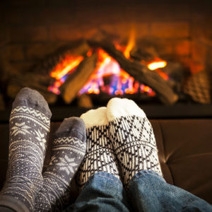 B&B Gift Card Survey - Romantic escape, socked feet by the fire